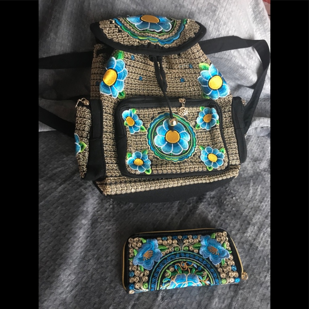 Back pack and matching wallet